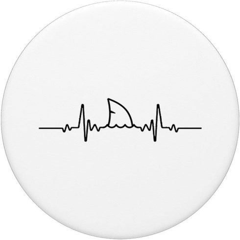 Shark Heartbeat Popsocket for Shark Lovers | Ocean Animal PopSockets PopGrip: Swappable Grip for Phones & Tablets