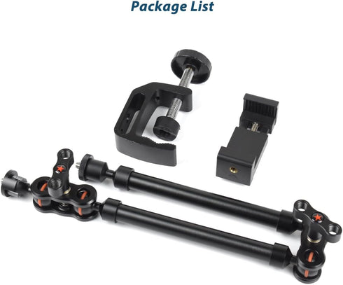 Akeipho 21"/53cm Adjustable Magic Arm with Super Clamp, Overhead Phone Mount, Heavy Duty Desk Camera Mount