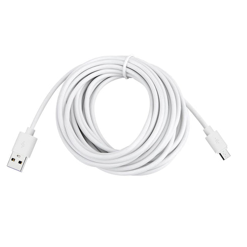 Smays 12 ft Micro USB Charger Cord for Wyze Cam v3, Nest, Yi Dome, Arlo Q, Blink, Ring Mini Cam - Replacement Power