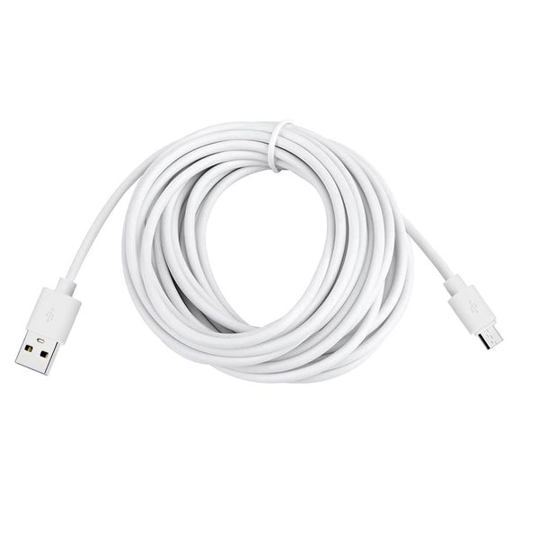 Smays 12 ft Micro USB Charger Cord for Wyze Cam v3, Nest, Yi Dome, Arlo Q, Blink, Ring Mini Cam - Replacement Power