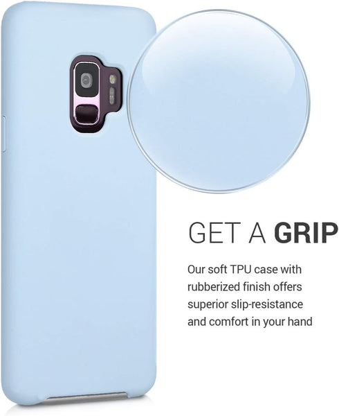 kwmobile Light Blue Matte TPU Silicone Phone Cover Case Compatible with Samsung Galaxy S9