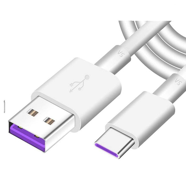 Super Charging Cable Replacement for Huawei P30 Pro, 5A Supercharge USB Type C, 3.3FT Fast Charge Cable, White