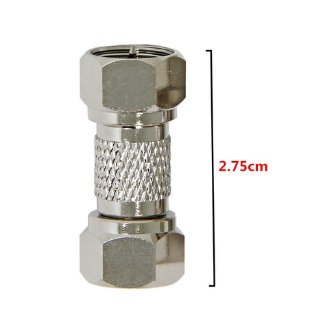 Male to Male Coax Connector, 2 Pack 75 Ohm F Type RG6 Coaxial Cable Adapter for TV, Antenna, Splitter, Amplifier