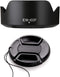 EW-60F Lens Hood & 55mm Lens Cap Compatible with Canon M50II M50 M100 Camera kit EF-M 18-150mm F3.5-6.3 Lens (1+1 Pack)