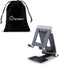 Dual Folding Cell Phone Stand, Fully Adjustable Foldable Desktop Phone Holder Cradle Dock for Phone 13 12 11 Pro Xs Xs