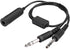 Headset Adapter Cable - U174 Helicopter to General Aviation Headset Adapter with Dual GA Plugs