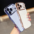 IDweel 17 for iPhone Pro Max Case for Women Girls, Luxury Cute Wave Frame Curly Shape with Love Heart Raised Camera