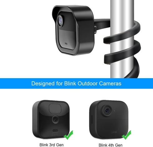 All-New Flexible Twist Mount Compatible with Blink Outdoor (4th &3rd Gen), Weatherproof Protective Housing with Blink Sync Module Wall Mount (Black)
