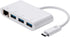 Monoprice USB-C 3-Port USB 3.0 Hub and Gigabit Ethernet Adapter, Plug-n-Play, Supports Up To 5Gbps Data Rate,