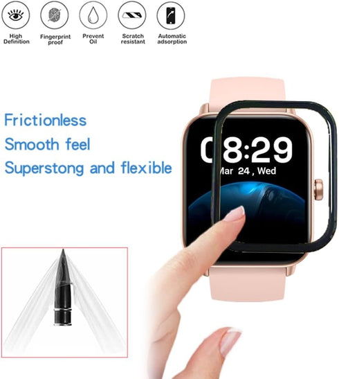 Screen Protector for ENOMIR Smartwatch IDW19, 3D Full Screen Coverage PMMA Protective Film (3 PCS)