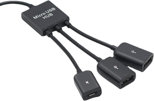 ljhnba 3in1 2 3 USB to OTG Port HUB Cable Splitter Micro-USB Type-C Adapter Converter for Tablet Computer Keyboard