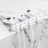 White Cable Clips for Cord Organizer, USB Cable Management, 2 Packs Holder for Desk, Car, Home, Office (7 Slots)