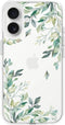 KEXAAR Compatible with iPhone 17 Case, Clear Floral Flower Green Leaves Tree Shockproof