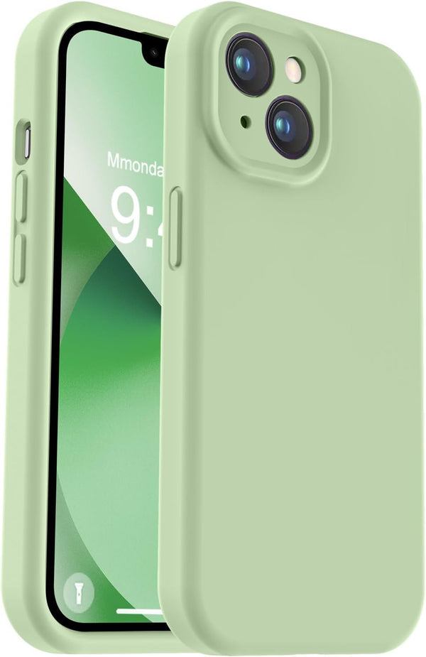 Vooii iPhone 13 Case - Matcha, Liquid Silicone, Shockproof, Camera Protection, Soft Anti-Scratch Microfiber Lining, 6.1"