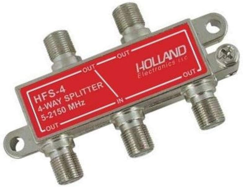 4-Way HD RF Cable TV Splitter, 2150 MHz