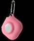 Geiomoo 2 in 1 Silicone Case for Beats Fit Pro and Air Tag, Protective Cover with Carabiner (Luminous Pink)