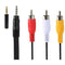Peidesi 3.5 mm to RCA AV Camcorder Video Cable - 3.5mm Male to 3RCA Male Plug Stereo Audio Video AUX Cable