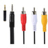 Peidesi 3.5 mm to RCA AV Camcorder Video Cable - 3.5mm Male to 3RCA Male Plug Stereo Audio Video AUX Cable