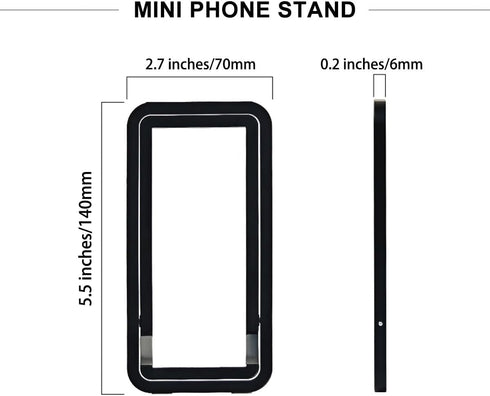 LEBUWOQ 1 Pack 17 16 15 14 13 12 11 (1) Portable Phone Stand for Desk, Cell Phone Stand Foldable Aluminum Cell Phone