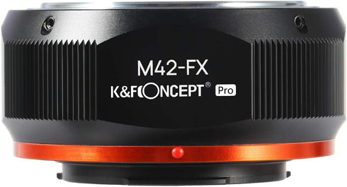 K&F Concept M42 to Fuji X Lens Mount Adapter for M42 Screw Mount Lens to Fujifilm X-Series X FX Mount Cameras