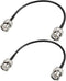 uxcell BNC Male to Male Coaxial Jumper Cable 50 ohm 6 inch RG174 for CCTV, DVR, Camera - 2pcs