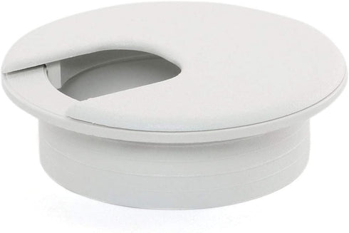 2pcs 2 Inch Desk Wire Cord Cable Grommets Hole Cover for Office PC Desk Organizer (White)