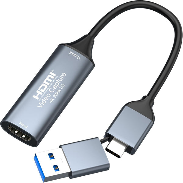 AMZHRLY 4K HDMI to USB 3.0 Type C Video Capture Card 1080P 60FPS