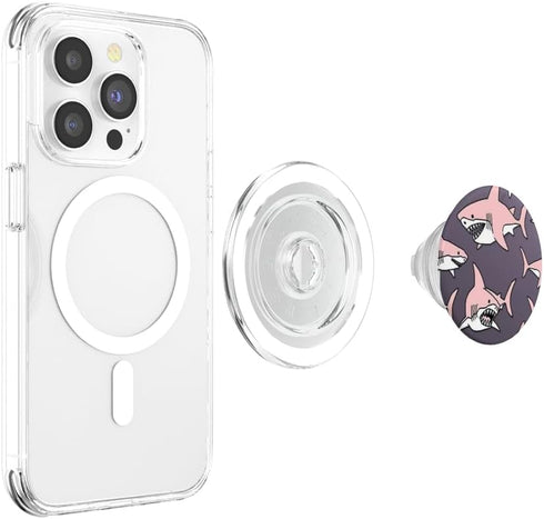 Pink Sharks PopSockets PopGrip for MagSafe
