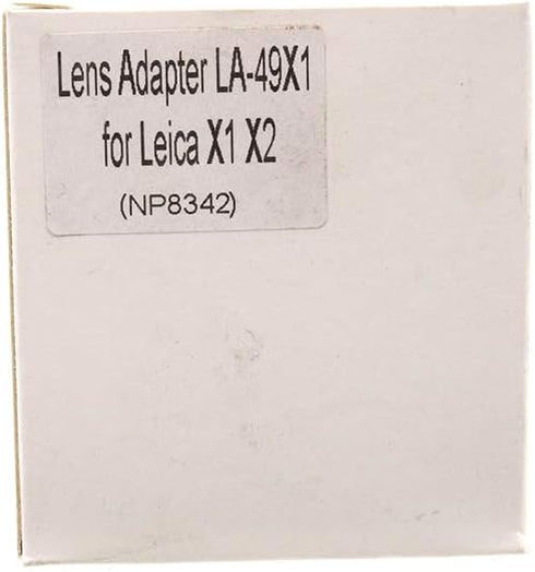 Metal LA-49X1 Lens Adapter Tube with 49mm Lens Hood for Leica X1 X2 Digital Camera Black