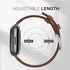 Leather Bands Compatible with Fitbit Versa 4/3/Sense 2, Classic Genuine Leather Replacement Straps for Men Women