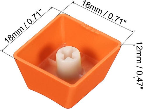PATIKIL Mechanical Keyboard Keycaps, Universal Keycaps ABS Keyboard Replacement Accessories Symbol Translucent for 68/84/87/104 Keys, Orange by PATIKIL