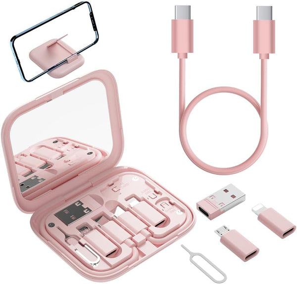 USB-C to USB Adapter, USB C to Lighting Cable Box Contains Makeup Mirror/USB C Cable/Micro USB to USB C/USB A to USB C,