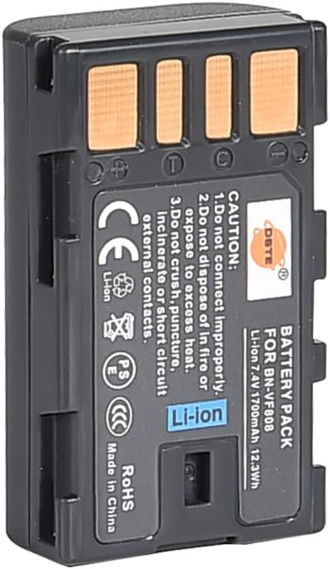 DSTE BN-VF808U BN-VF808 Li-ion Battery - Compatible with JVC GZ-MG148 150 155 175 275 575 GZ-HD7 GR-D745 746 750 760