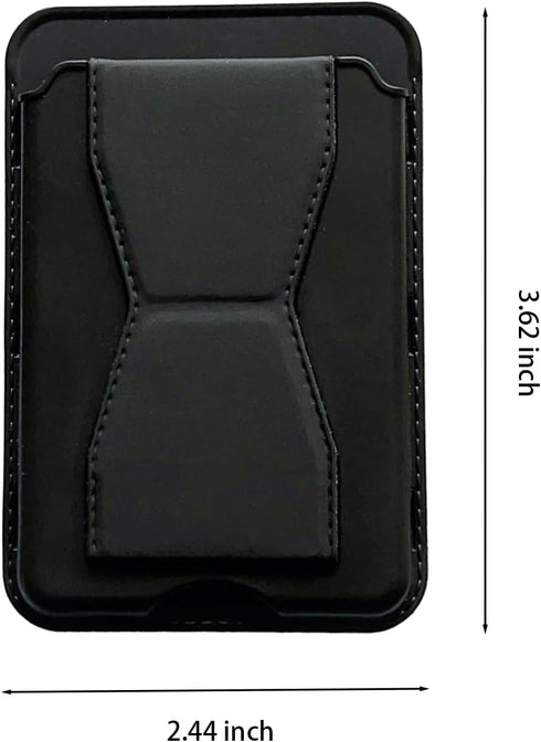 Generic 3-in-1 17/16/15/14/13/12 3 Slim Phone Wallet with Stand & Grip Adhesive Leather Card Holder, RFID Blocking