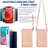 Pink Touchscreen Phone Purse Crossbody for Women, Waterproof Crossbody Phone Wallet Case with Transparent Window up to