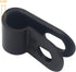 Cable Clamp R-Type Wire Clamp, 3/16" Nylon Screw Mounting Fastener Clips with Screws for Wire Management - Black - 50