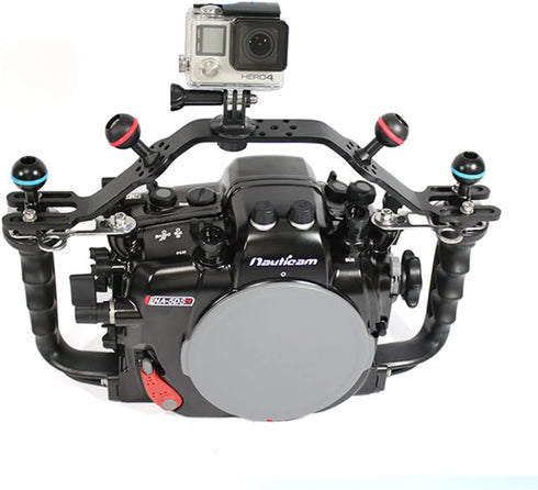 NS10-H Underwater Camera Housing Carrier Aluminum Material with Extra Two Ball Mount and Tripod Mount Adapter for
