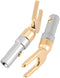 Banana Plugs for Speaker Wire - 6 Pcs 24K Gold Plated Pure Copper Y Plug Spade Connector