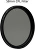 ANQUORA 58mm (2 APC-25 2 Lens Filter CPL + UV Filter Kit Pieces), Compatible with Lens Filter Phone Case, Includes