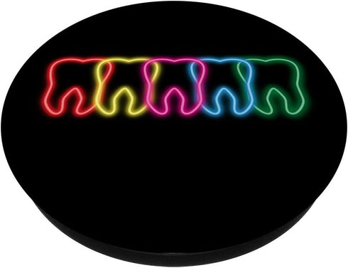 80s Retro Teeth Dentist Dental Hygienist Assistant Gift - PopSockets PopGrip: Swappable Grip for Phones & Tablets