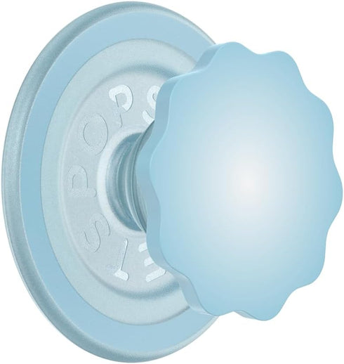 PopSockets Round Phone Grip Compatible with MagSafe, Adapter Ring for MagSafe Included - Blue Sigh, Wireless Charging