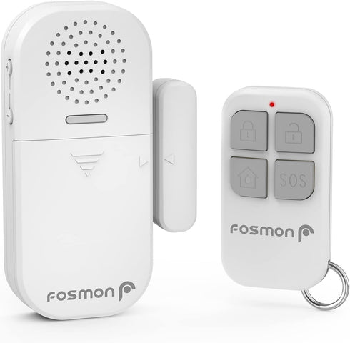 Fosmon Wireless Door Alarms for Home Security with Remote, 130dB Sensors, Battery-Powered, Kids Safety