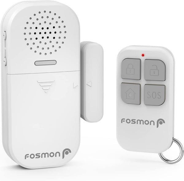 Fosmon Wireless Door Alarms for Home Security with Remote, 130dB Sensors, Battery-Powered, Kids Safety