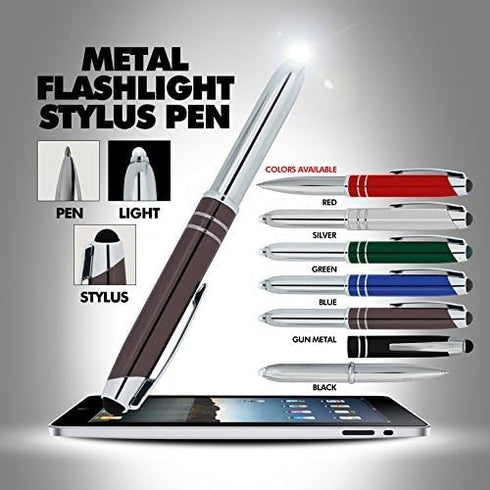 SyPen 3-in-1 Multi,6PK Stylus Pen with Light for Touchscreen Devices, Tablets, iPads, iPhones, Multi-Function