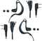 G Shape in-Ear Headphone Two Way Radio Earpiece with PTT, 2.5mm+3.5mm 2-Pin Walkie Talkie Headsets Single Wire Mic