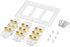 16 Banana Post and 2 RCA Speaker Wall Plate for Home Theater Audio, Compatible with 5 6 7.1/7.2 or 8.1/8.2 Subwoofers