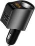 LIHAN Cigarette Lighter Socket Adapter, Car Charger for 12V/24V Outlet Plug Splitter with Multi USB Ports