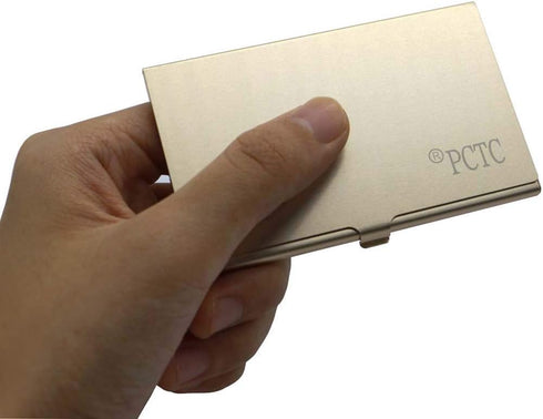 Aluminum SIM Card Case, Universal Waterproof Slim Mini Storage Case with 12 Nano SIM Card Slots, Gold