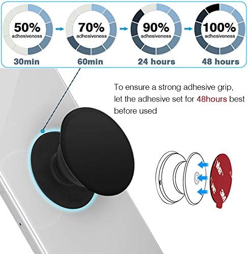 8pcs 3M Sticky Adhesive Replacement Pads, VIIMAKE 1.38 inches Round Double-Sided Adhesive Pads for Phone Grip