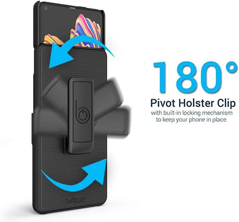 BELTRON Heavy Duty Case for Samsung Galaxy XCover Pro G715 (AT&T FirstNet Verizon) with Swivel Belt Clip, Secure Fit &